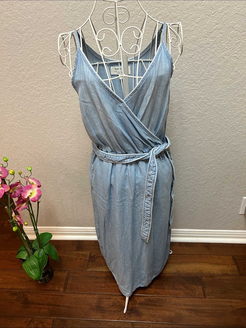 Light Blue Wrap Midi Dress with Belt
By Antropologie